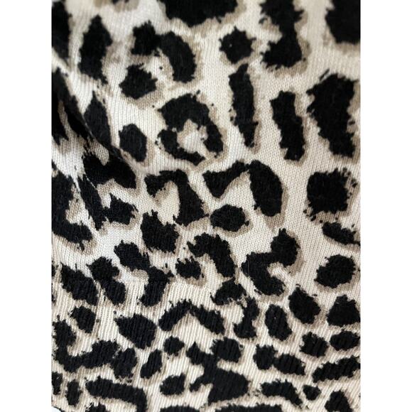 Ann Taylor Cardi Sweater S Animal Print Silk Blend Chic Statement - Picture 5 of 6